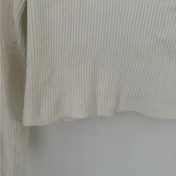 Club Monaco Ivory Ribbed Knit Top - Picture 4 of 4